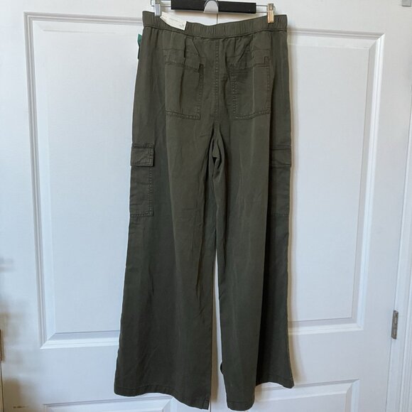 NWT Maurices High Rise Wide Leg Cargo Pants Womens M Olive Green Neutral - Picture 6 of 10